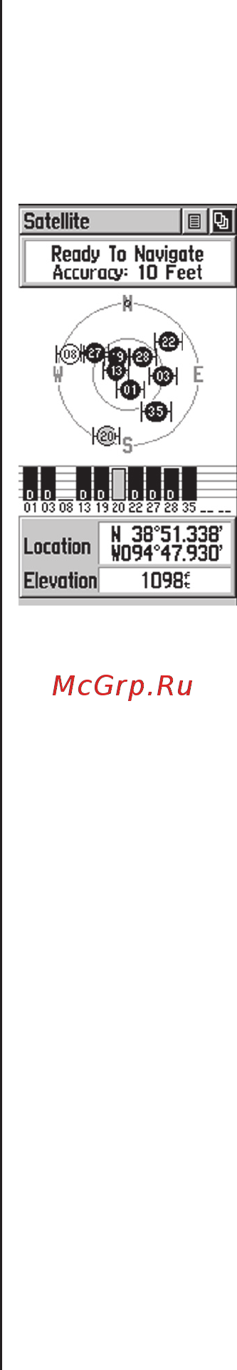 Garmin eTrex Vista HCx [25/92] Страница спутников