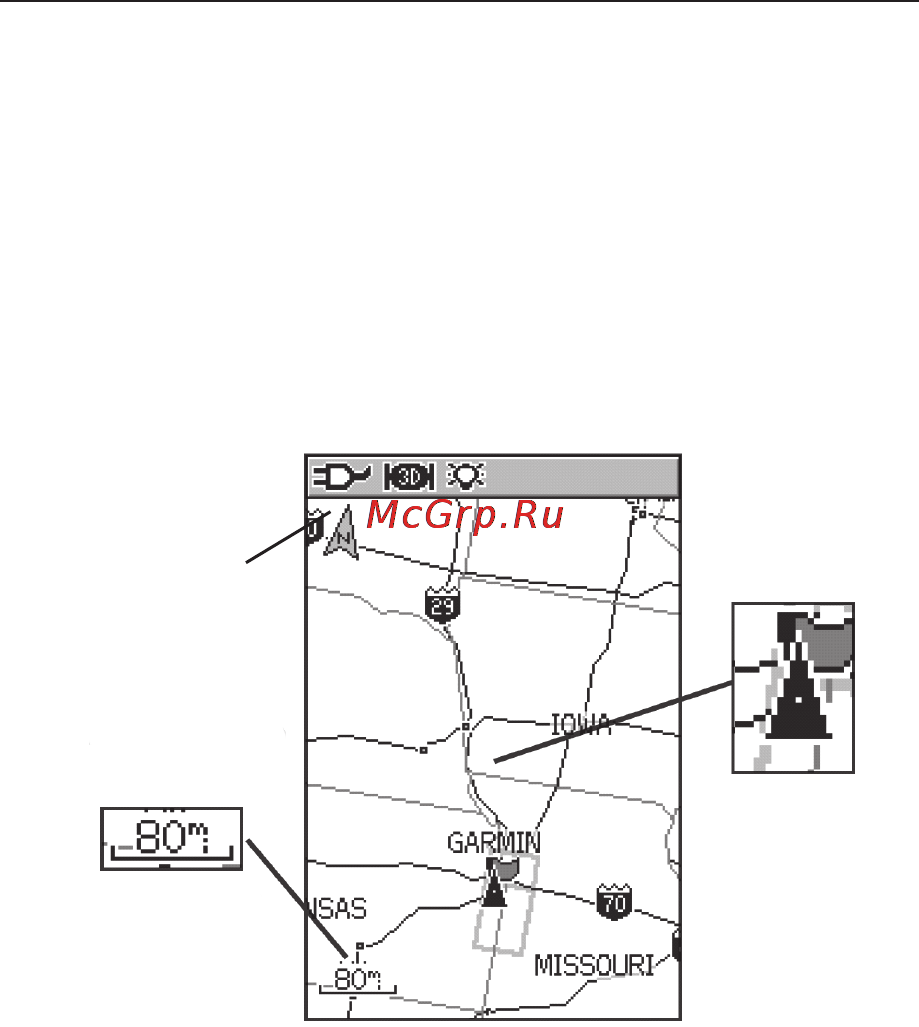 Garmin GPSMAP 60 [13/96] Страница карты