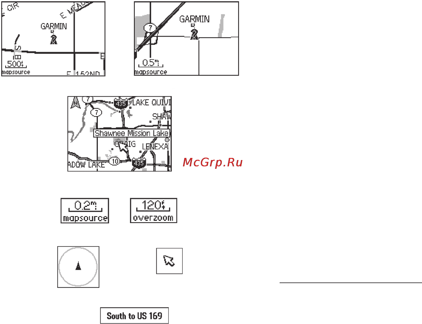 Garmin GPSMAP 60 [15/96] Меню опций страницы карты