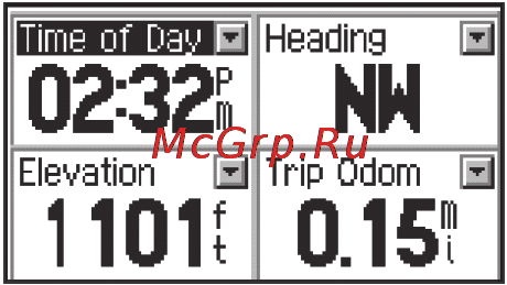 Garmin GPSMAP 60 [22/96] Страница путевого компьютера