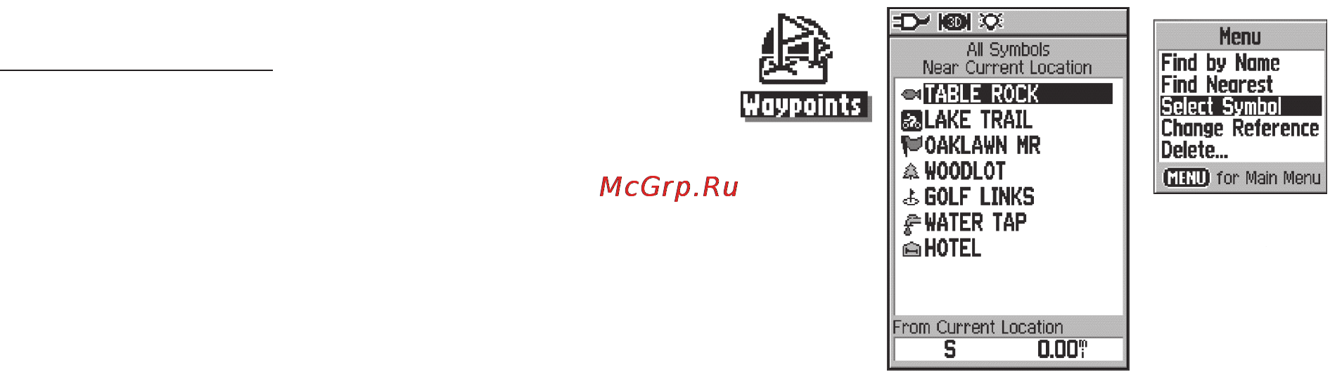 Garmin GPSMAP 60 [33/96] Поиск путевой точки