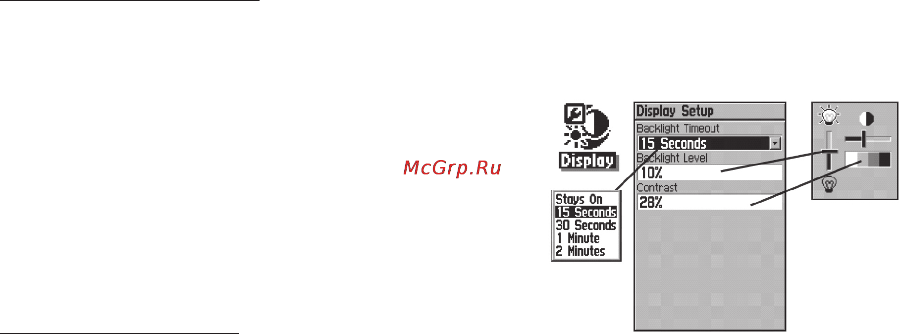 Garmin GPS 60 [56/96] Настройка дисплея