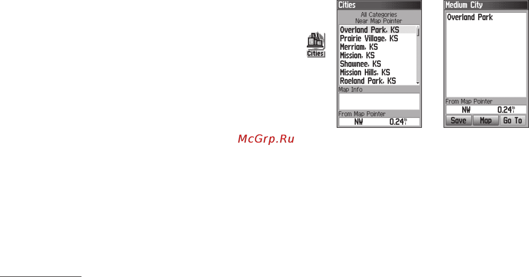 Garmin GPSMAP 60Cx [30/104] Поиск выезда с шоссе