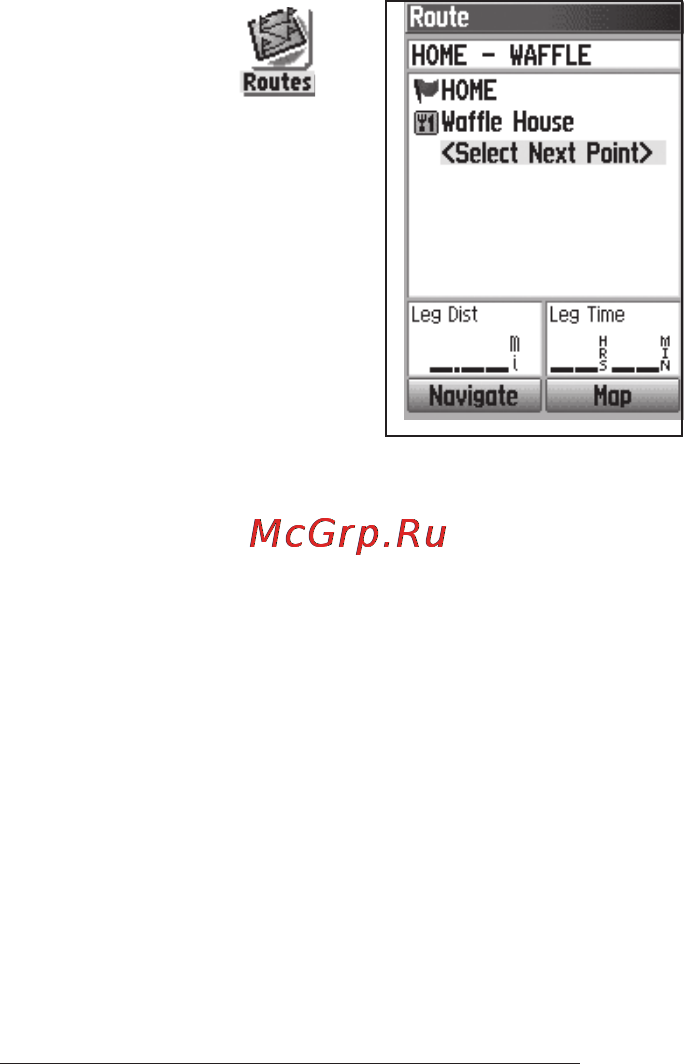 Garmin GPSMAP 60Cx [40/104] Навигация по маршруту
