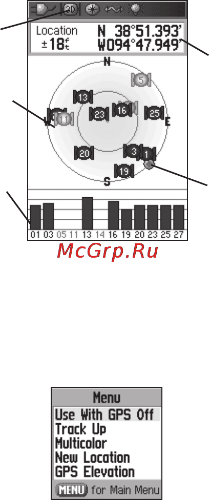 Garmin GPSMAP 60Cx [46/104] Страница карты