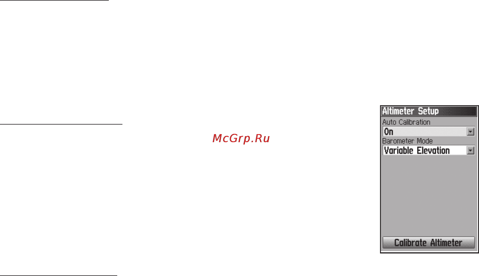 Garmin GPSMAP 60Cx [78/104] Настройка альтиметра