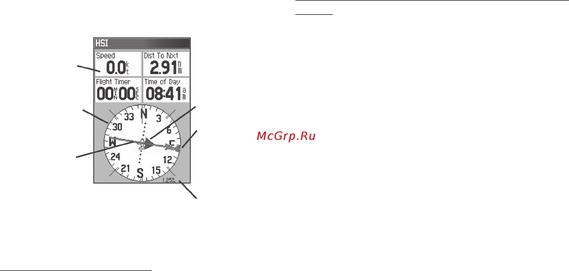 Garmin GPSMAP 96 [49/120] Страница компаса в морском и автомобильном режиме