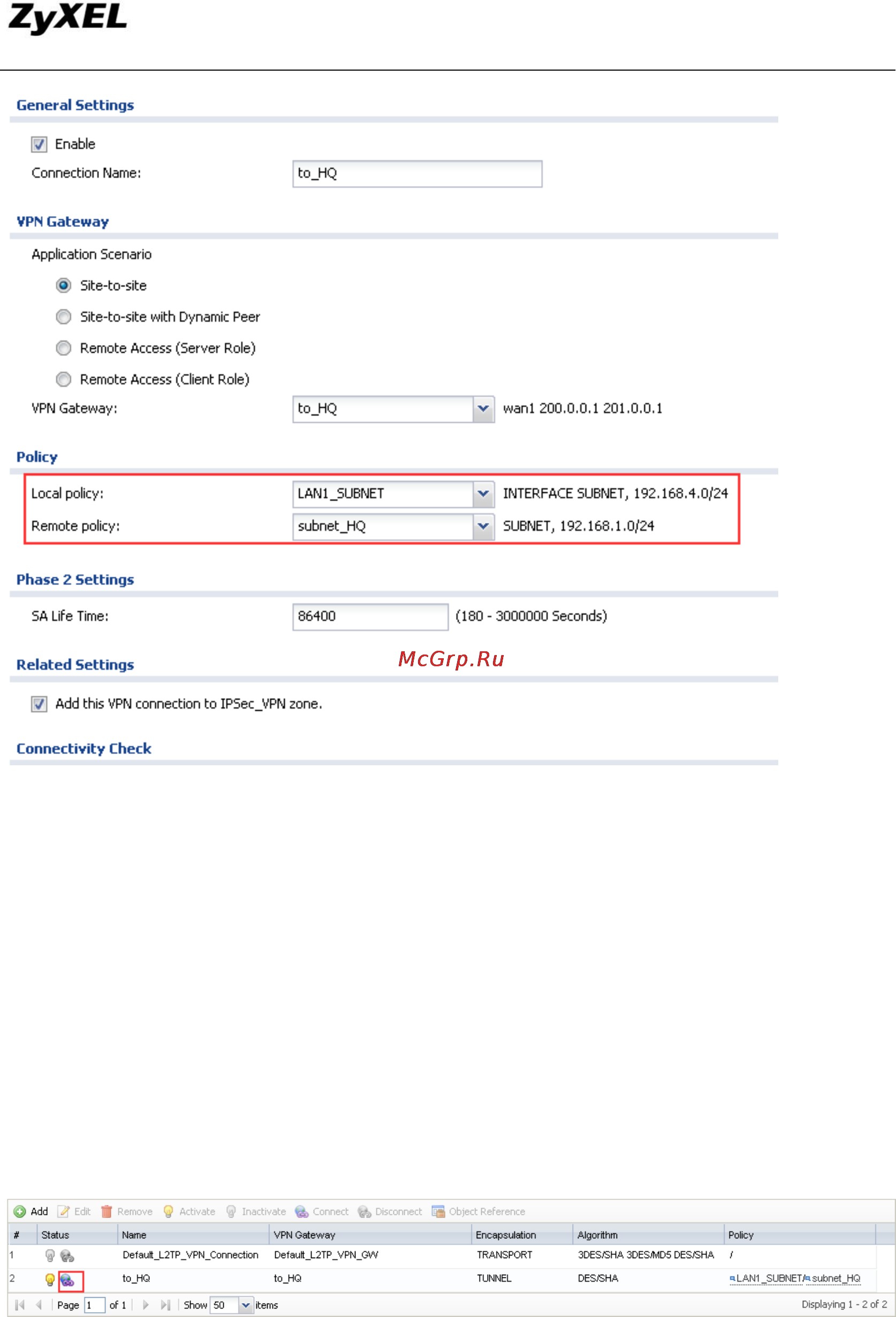 Zyxel ZyWALL USG 2000 [115/185] Scenario verification