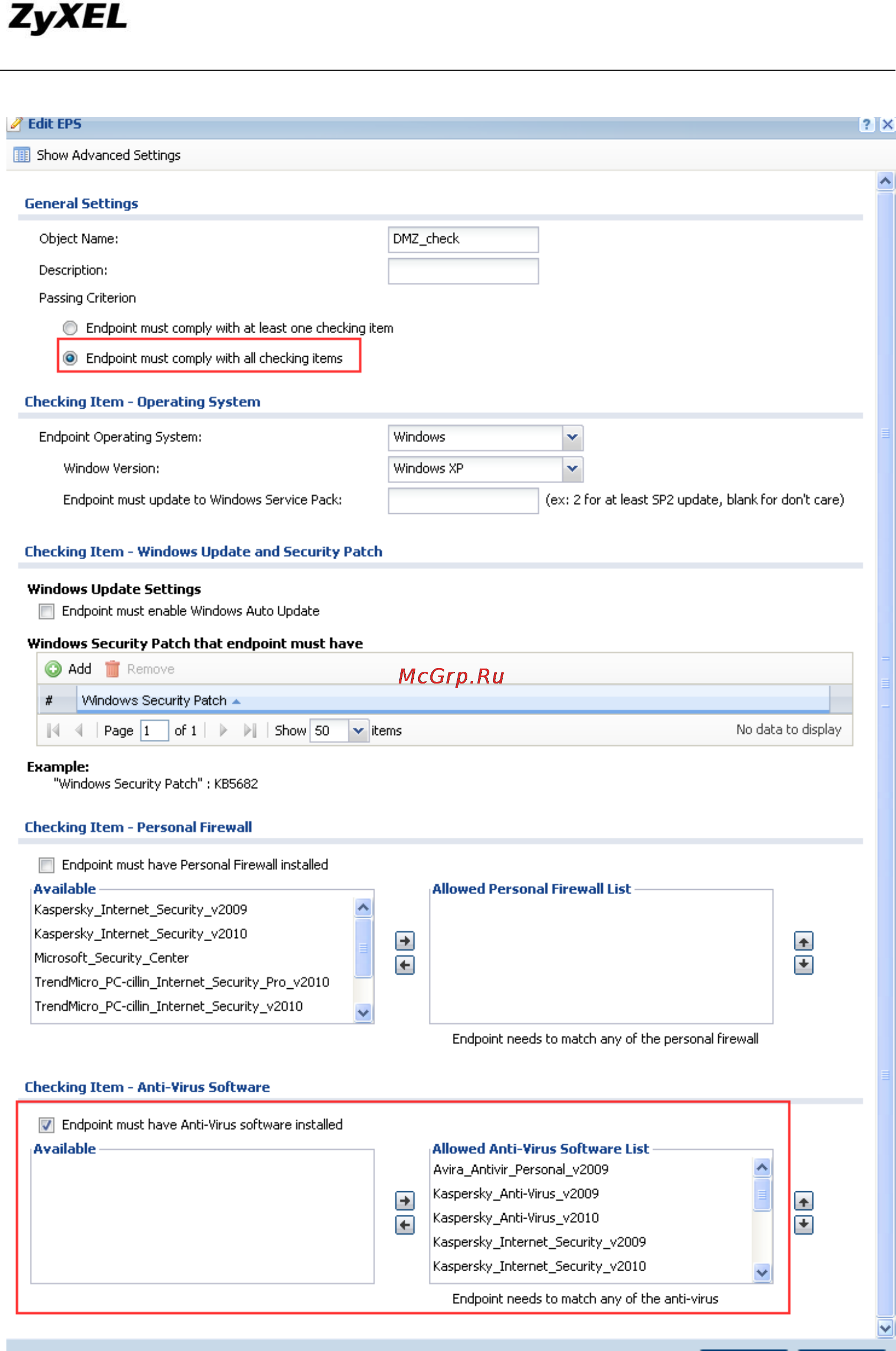 Zyxel ZyWALL USG 2000 [61/185] Zywall usg support notes