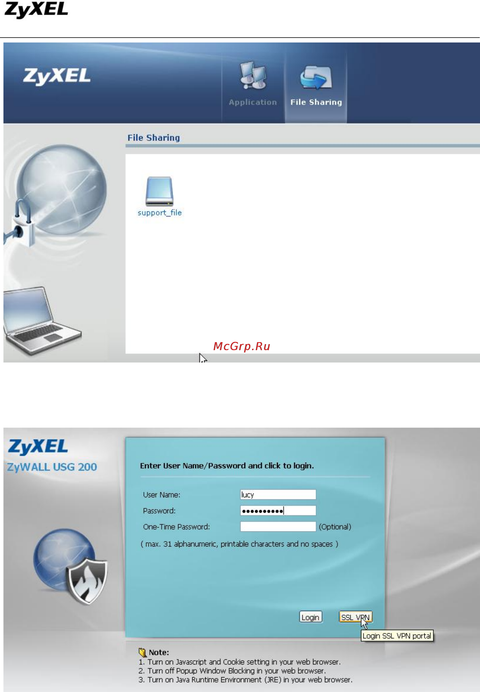 Zyxel ZyWALL USG 20 [90/185] Zywall usg support notes