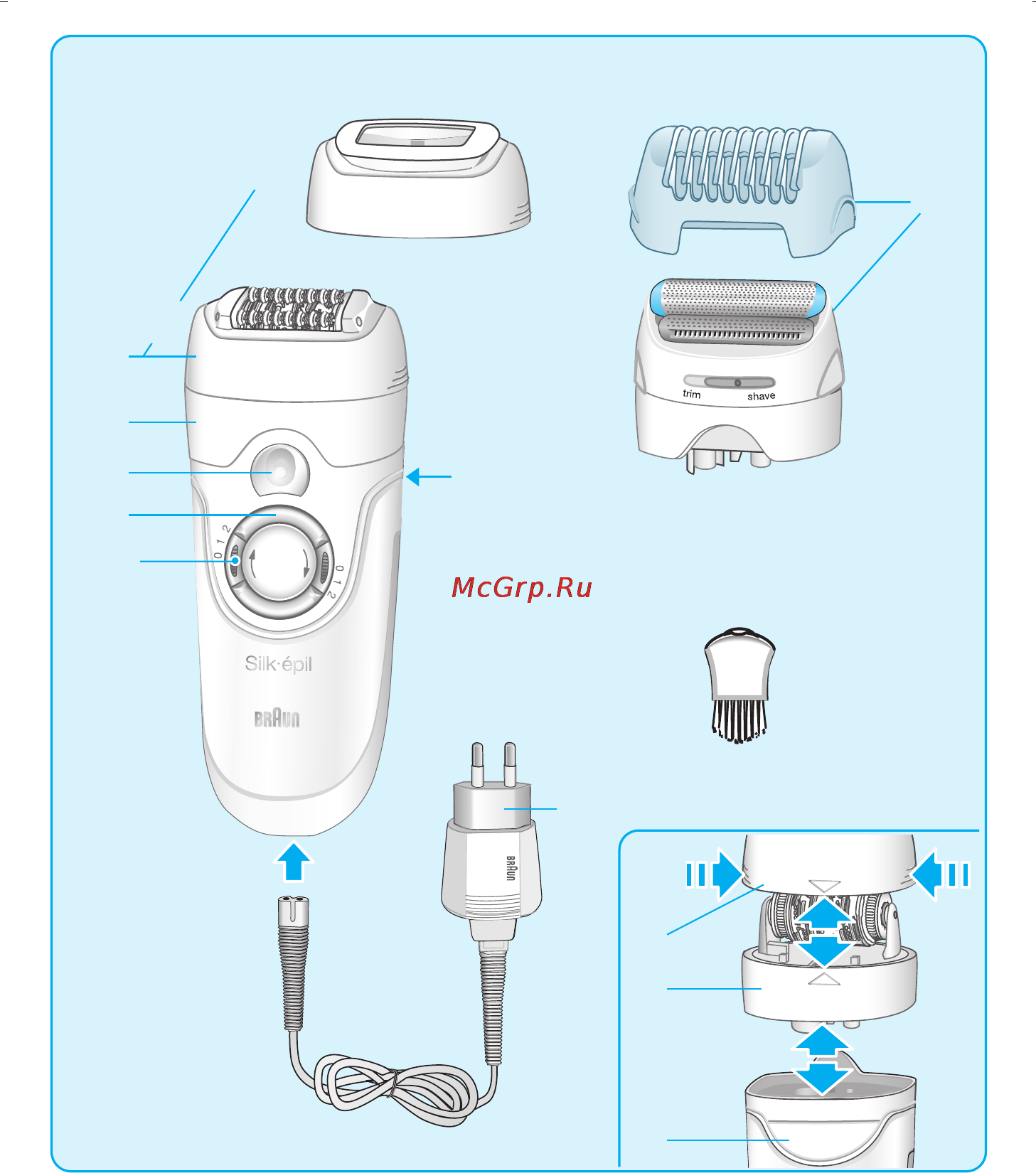 Braun SE 7280 Pink Инструкция по эксплуатации онлайн [2/10] 8303