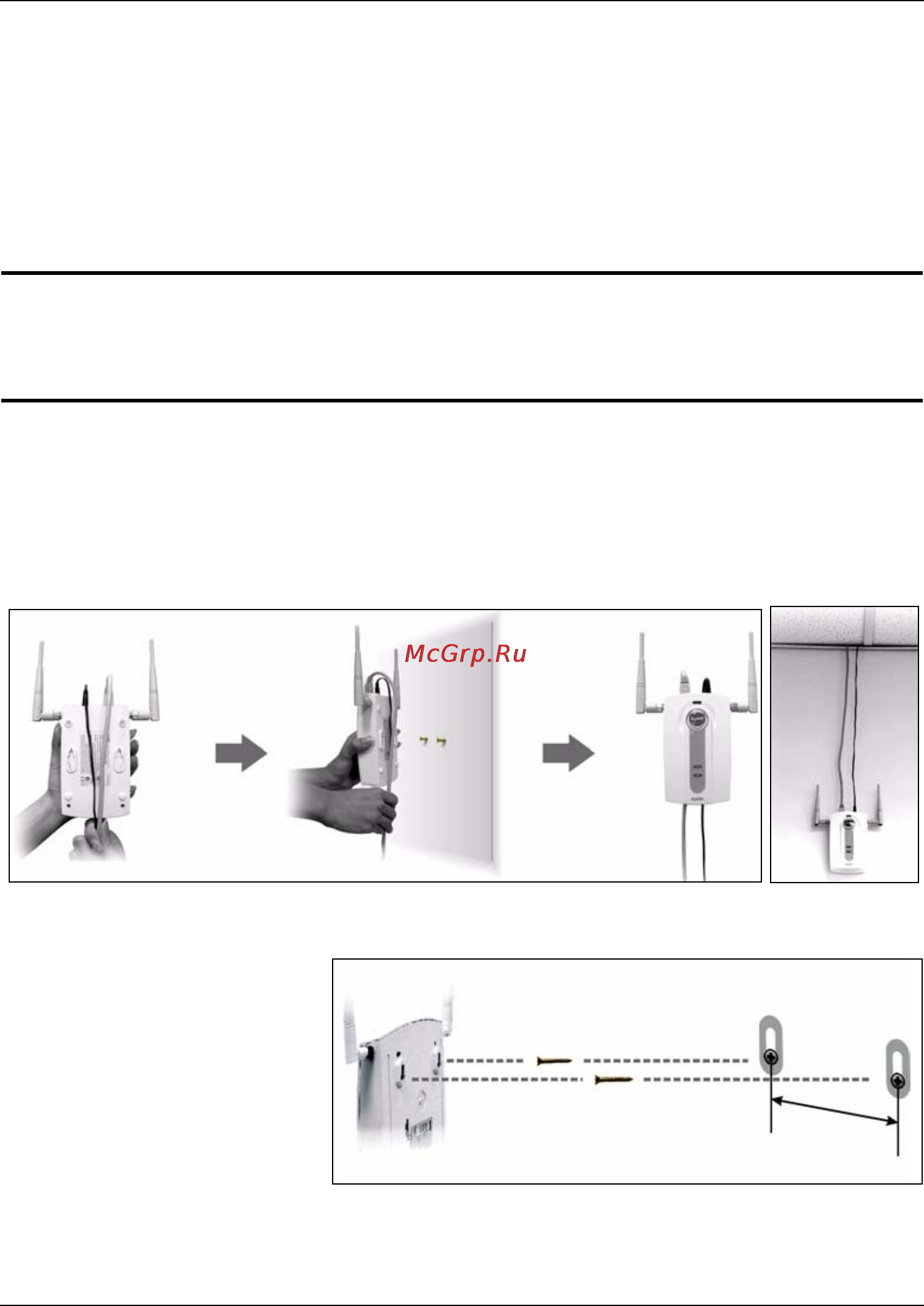 Zyxel NWA-3160 [43/131] Compruebe que los tornillos estén bien fijos en la pared y sean lo suficientemente fuertes como para soportar el peso del