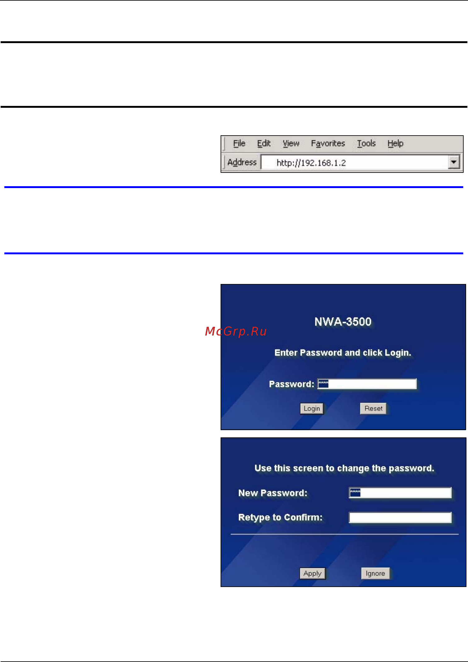 Zyxel NWA-3550 [50/130] Ouvrez une session dans le configurateur web