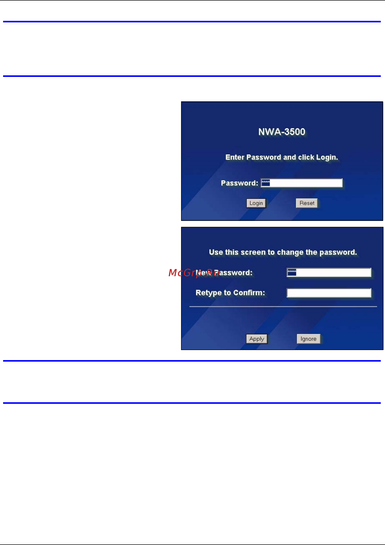 Zyxel NWA-3500 [66/130] If you cannot access the web configurator make sure the ip addresses and subnet masks of the nwa 3500 and the computer are in the same ip address range see sezione 2