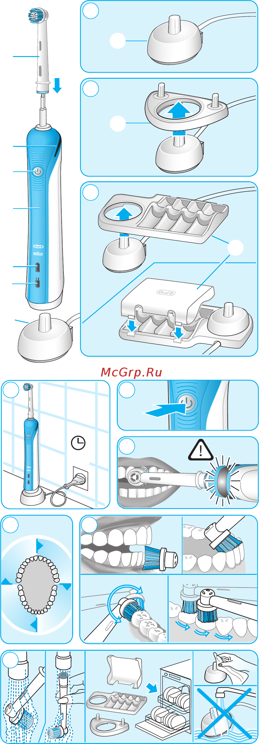 Braun Oral-B Pro 500 D16.513.U  CrossAction [3/19] English