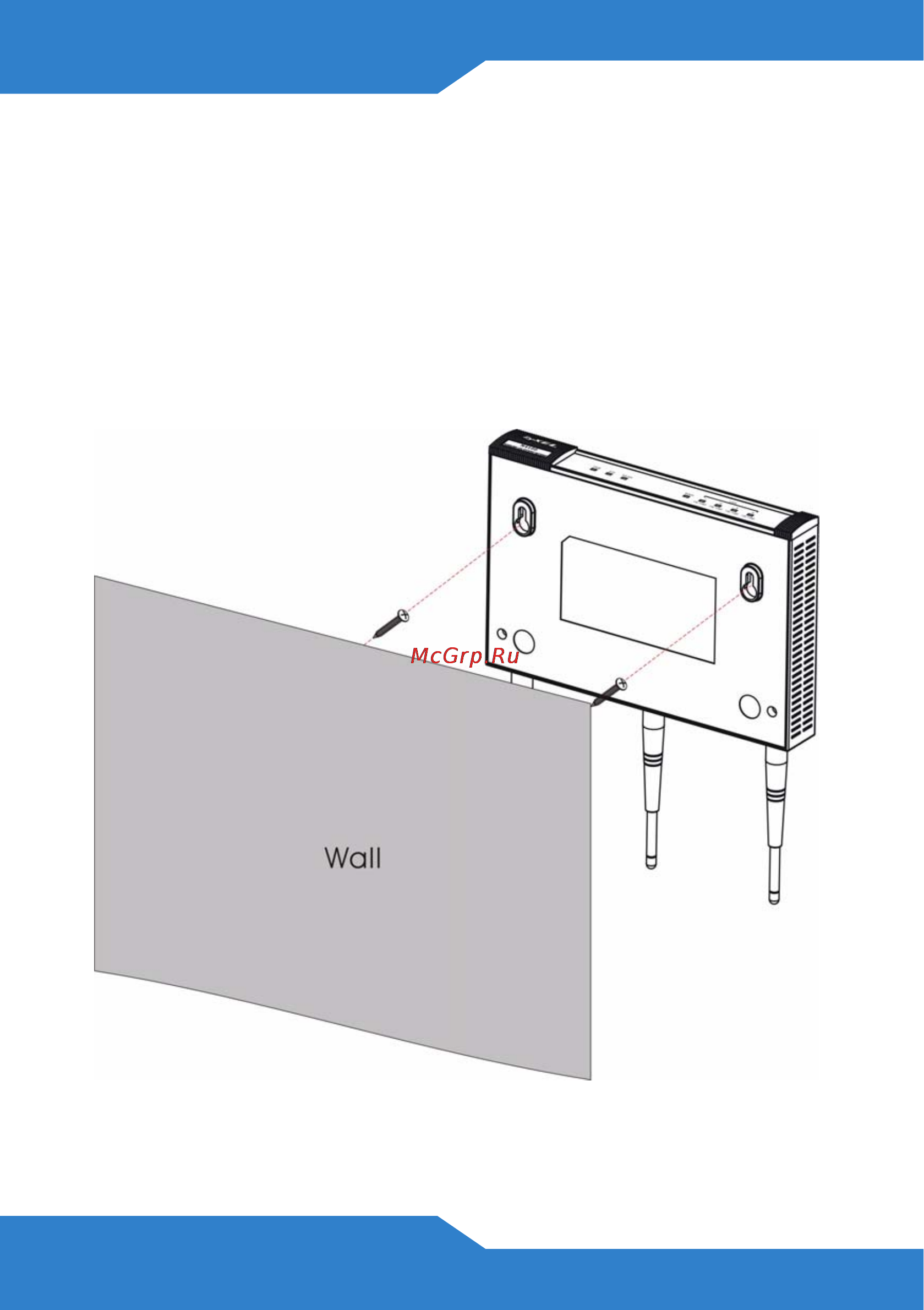 Zyxel N4100 [136/140] 壁掛式安裝