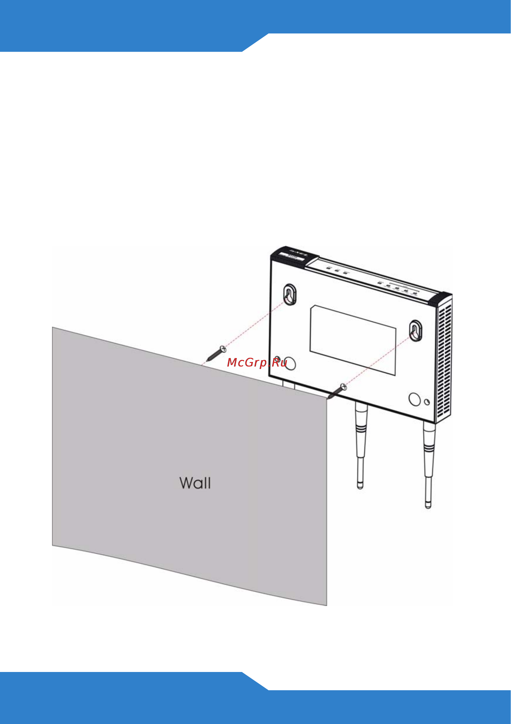 Zyxel N4100 [16/140] Wall mounted installation