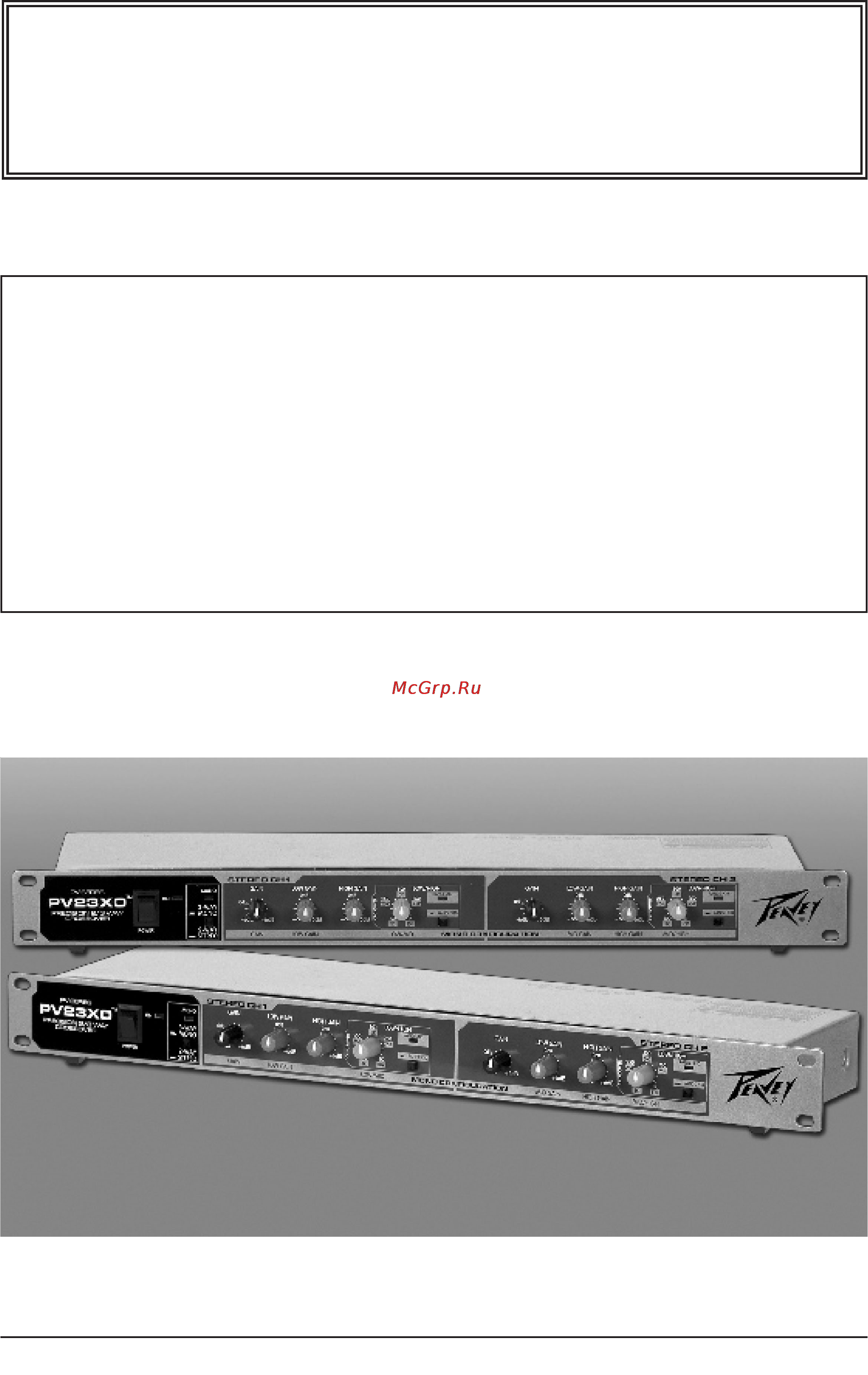 Peavey PV23XO Инструкция по эксплуатации онлайн