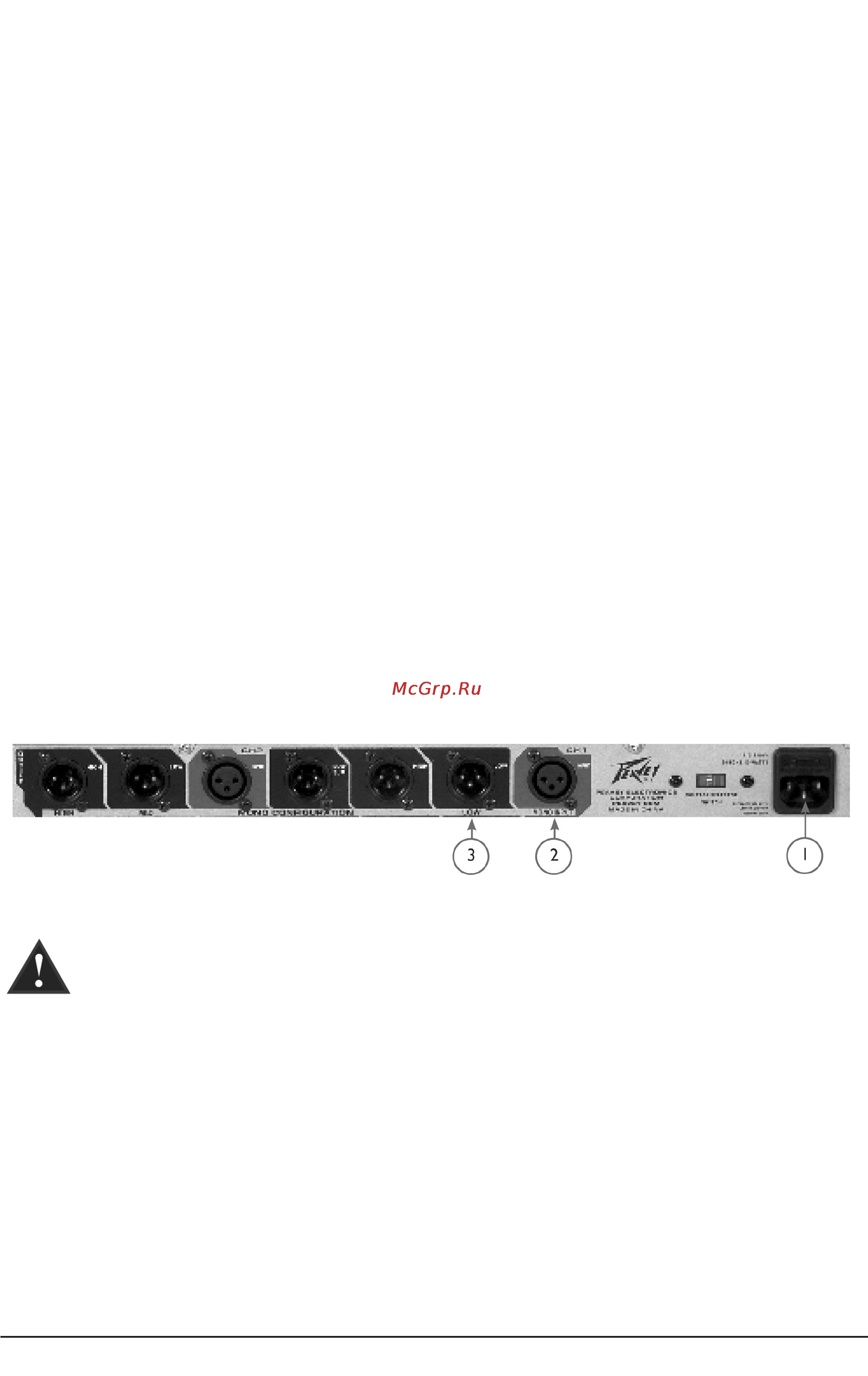 Peavey PV23XO [7/8] Тыльная панель