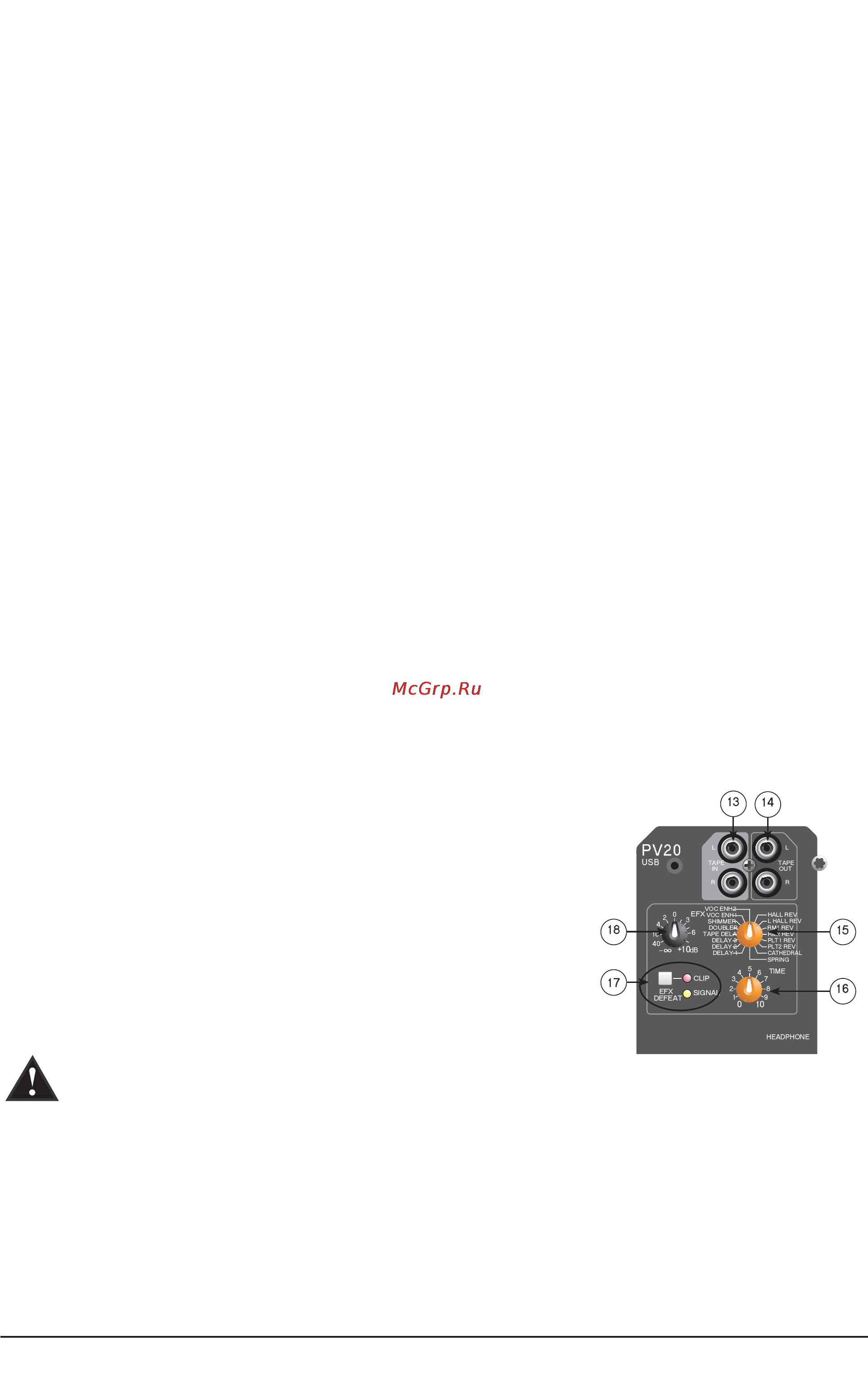 Peavey PV 14 USB [5/14] И 14 разъемы таре in out 38 и 37