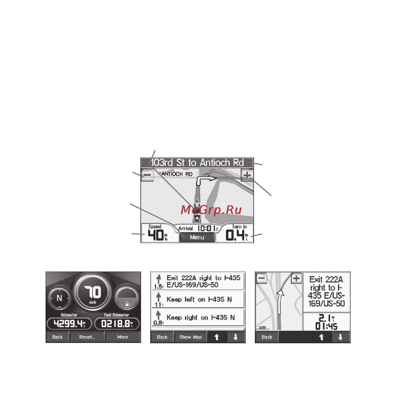 Garmin zumo 550 [37/96] Использование основных страниц