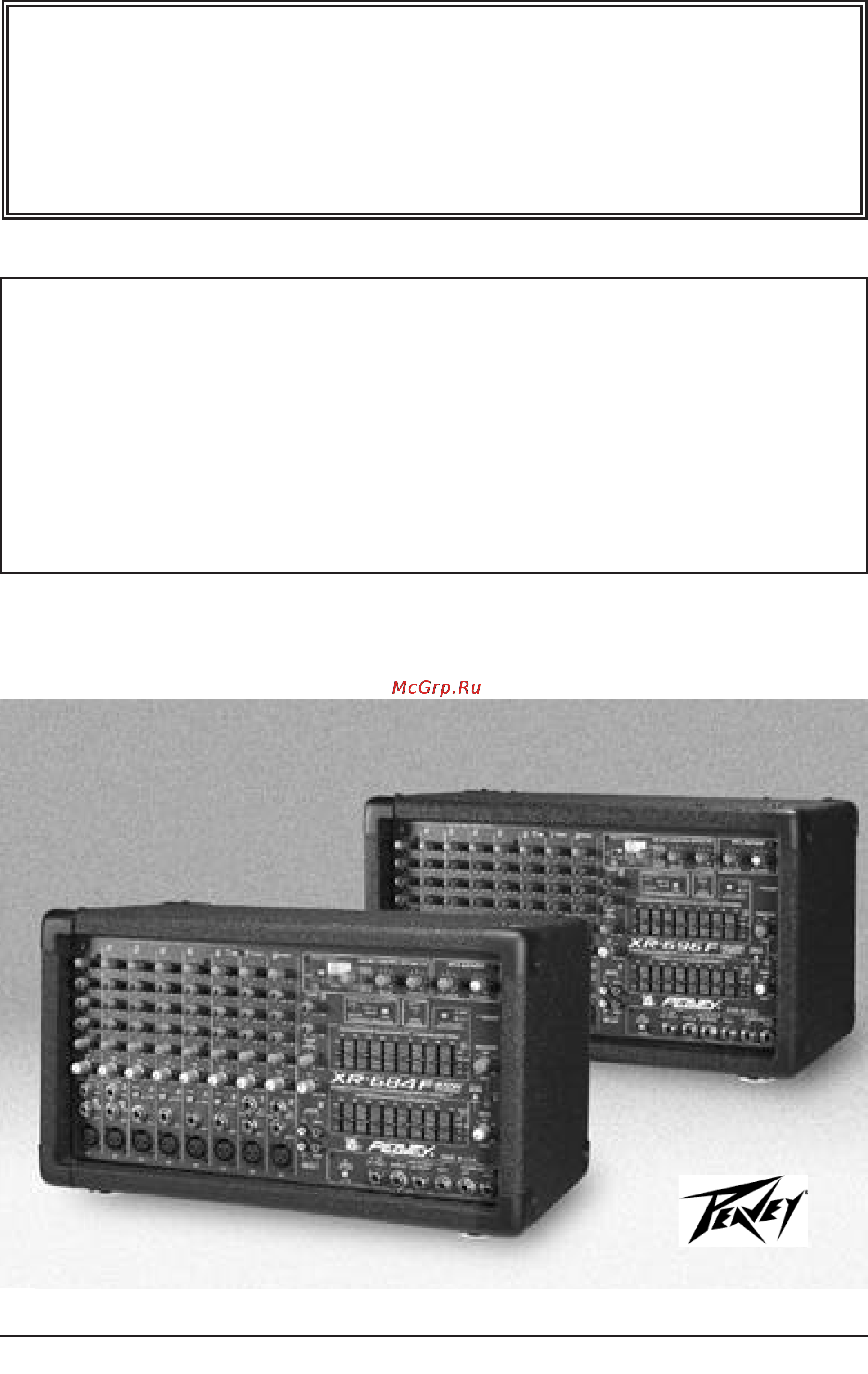 Peavey XR696F Инструкция по эксплуатации онлайн