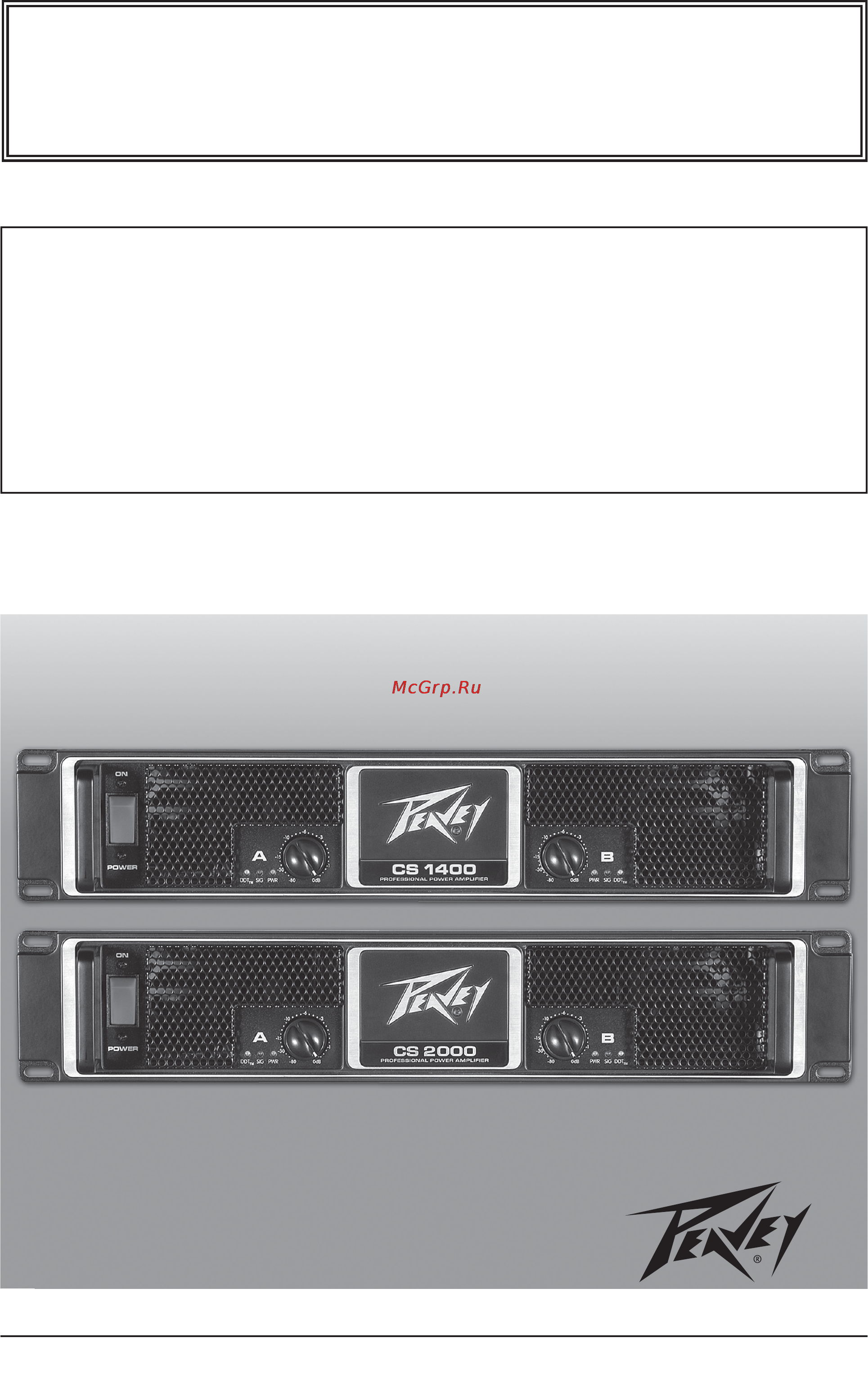 Peavey CS 1400 Инструкция по эксплуатации онлайн