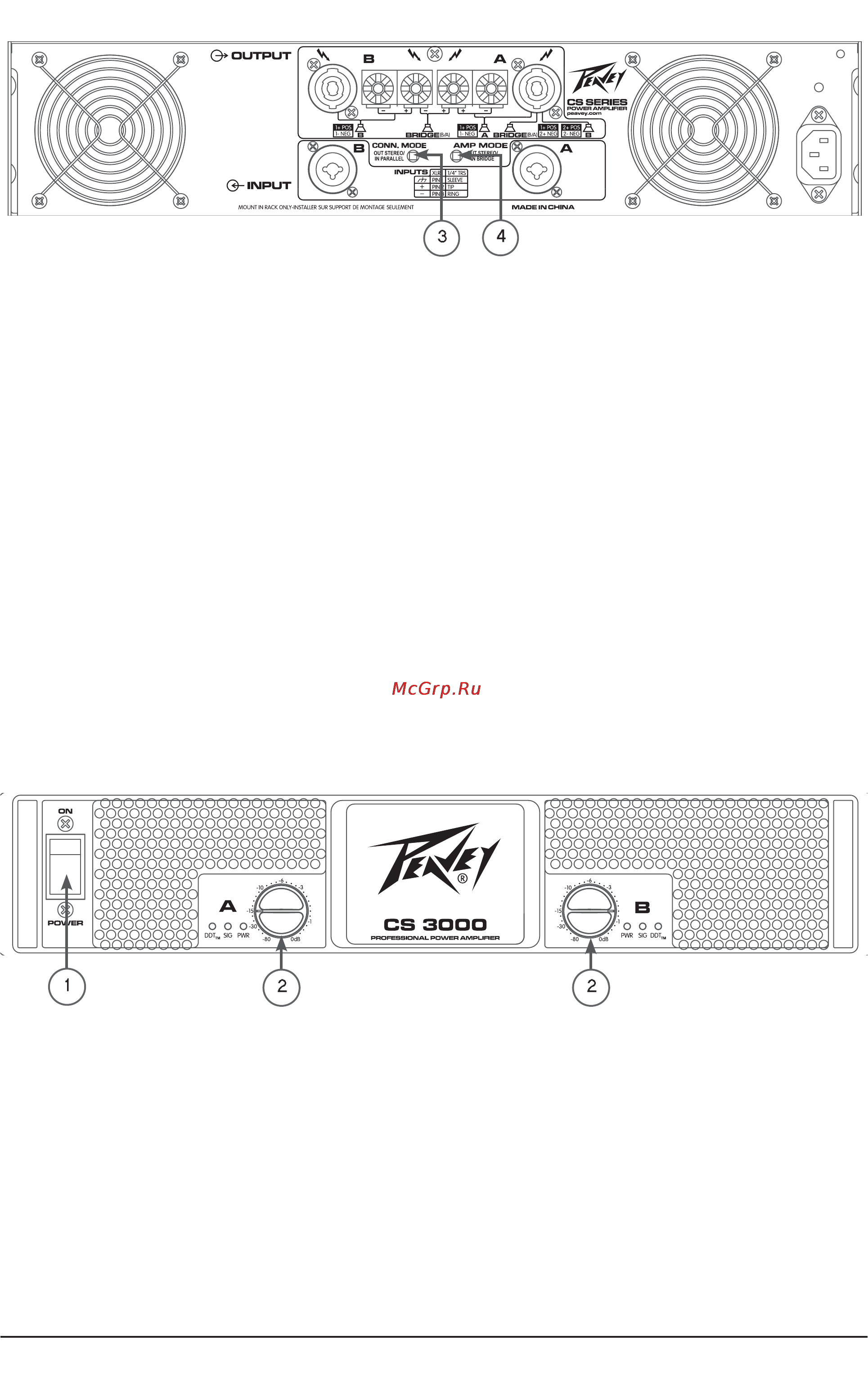 Peavey CS 3000 [7/11] Cs 3000 4000 4080 hz руководство пользователя 7