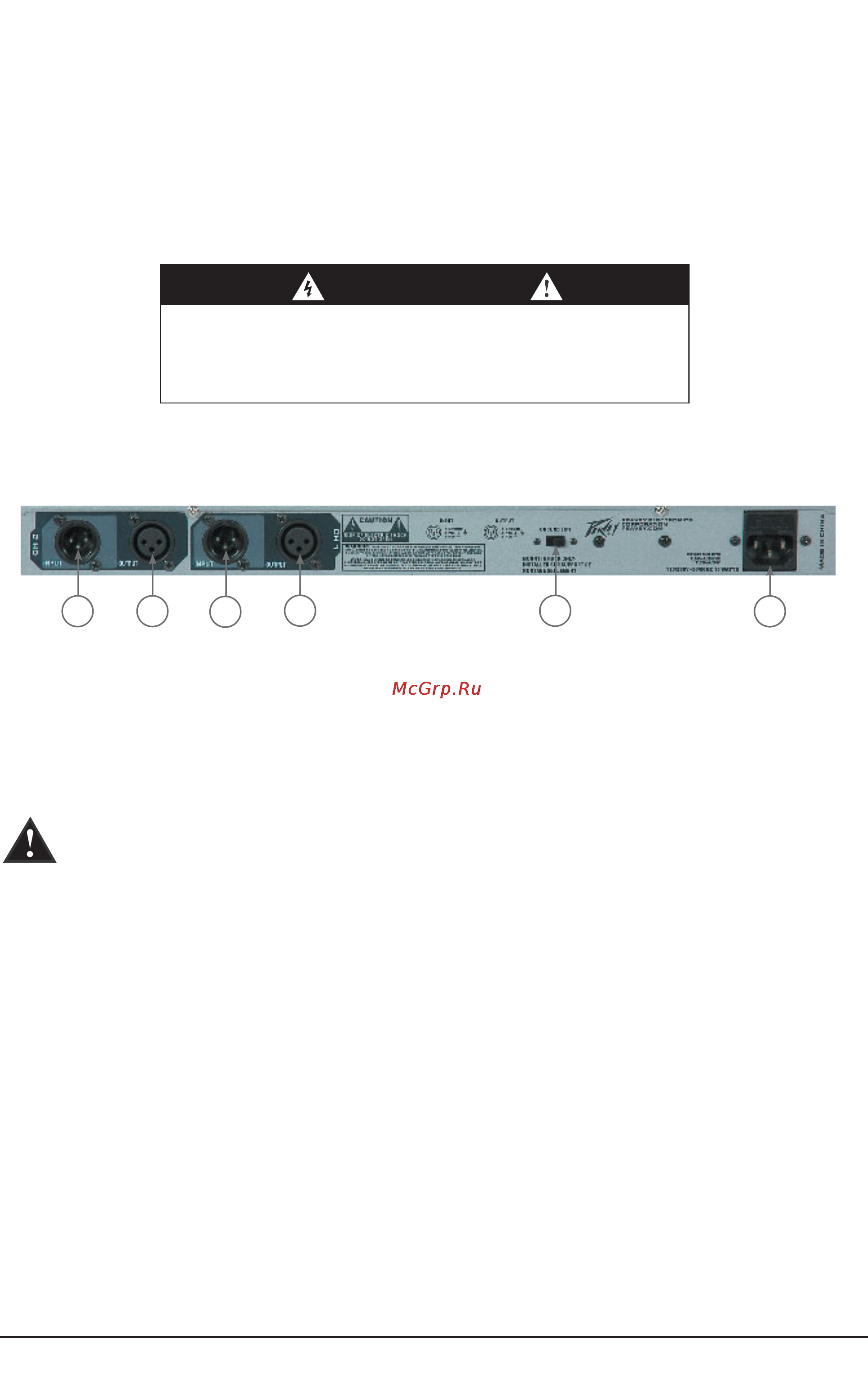 Peavey PV215EQ [5/6] Внимание а