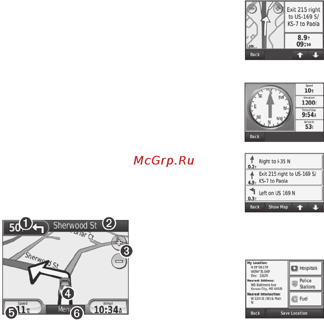 Garmin nuvi 500 [29/88] Использование карты
