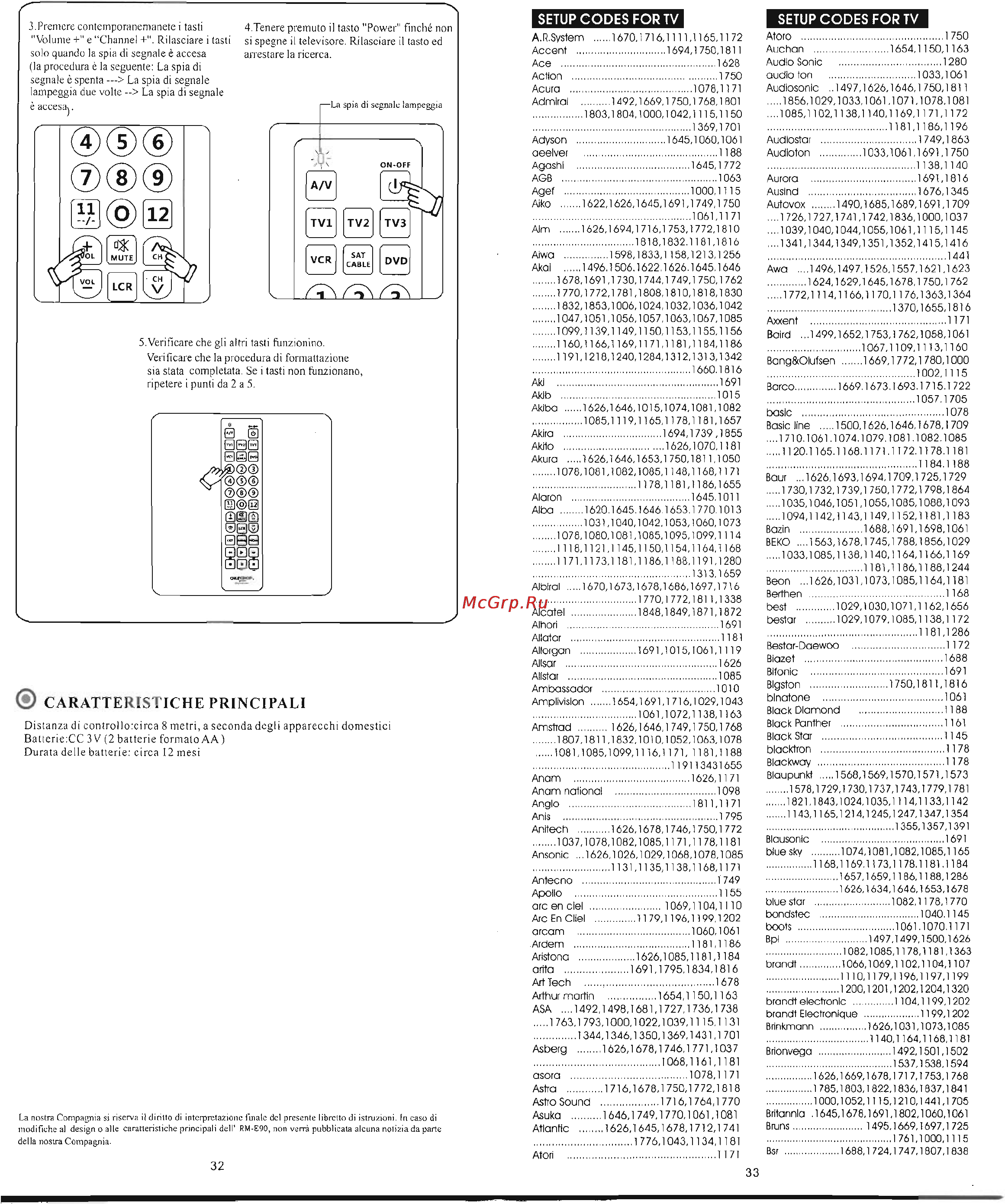 Chunghop RM-E90 [4/13] Caratteirjstic he principali