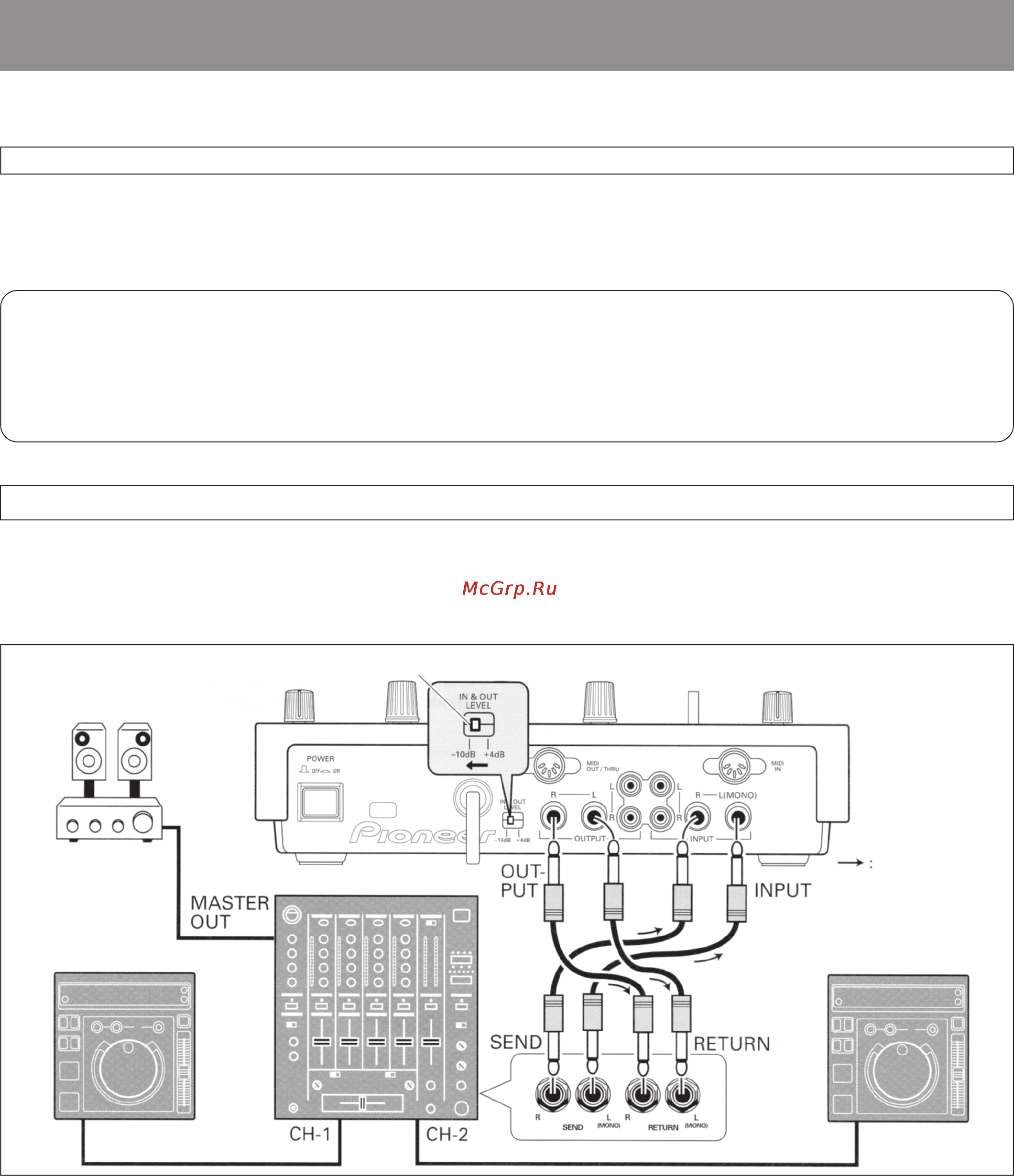 Pioneer EFX-500 [10/22] Подключения