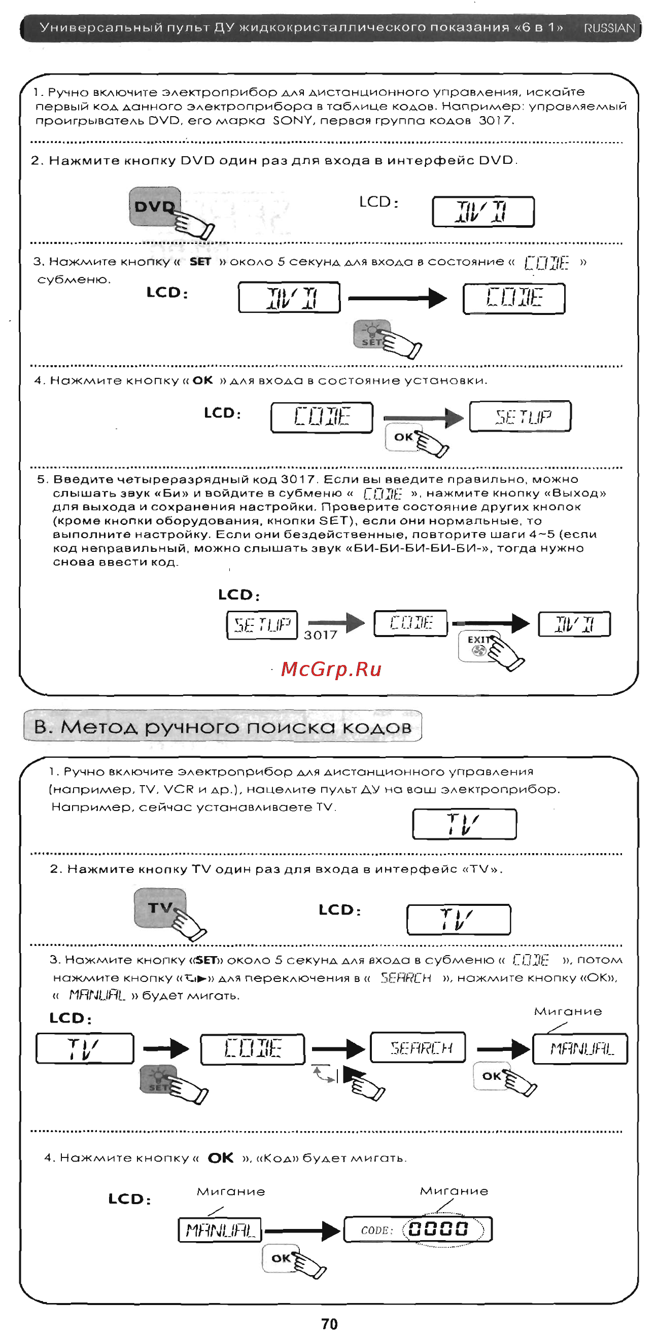 Chunghop RM-L977E [4/27] В метод ручного поиска колов