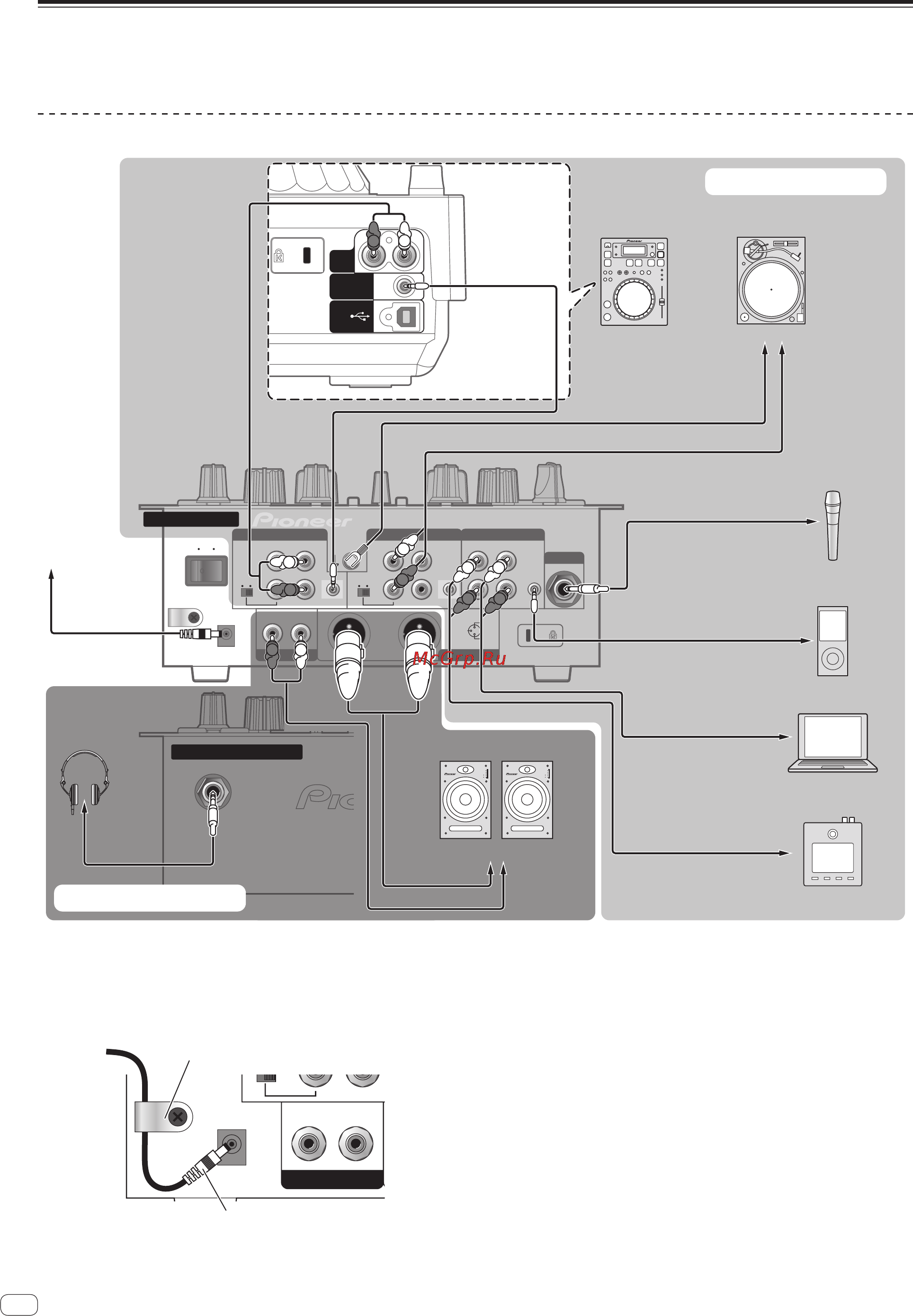 Pioneer DJM-250-W [90/100] Крюк проводки
