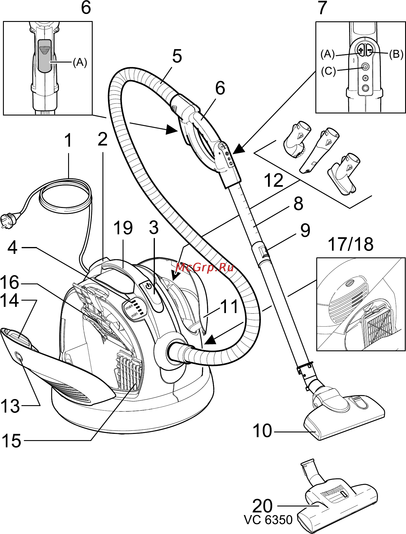 Karcher VC 6300 Инструкция по эксплуатации онлайн [4/178] 8702