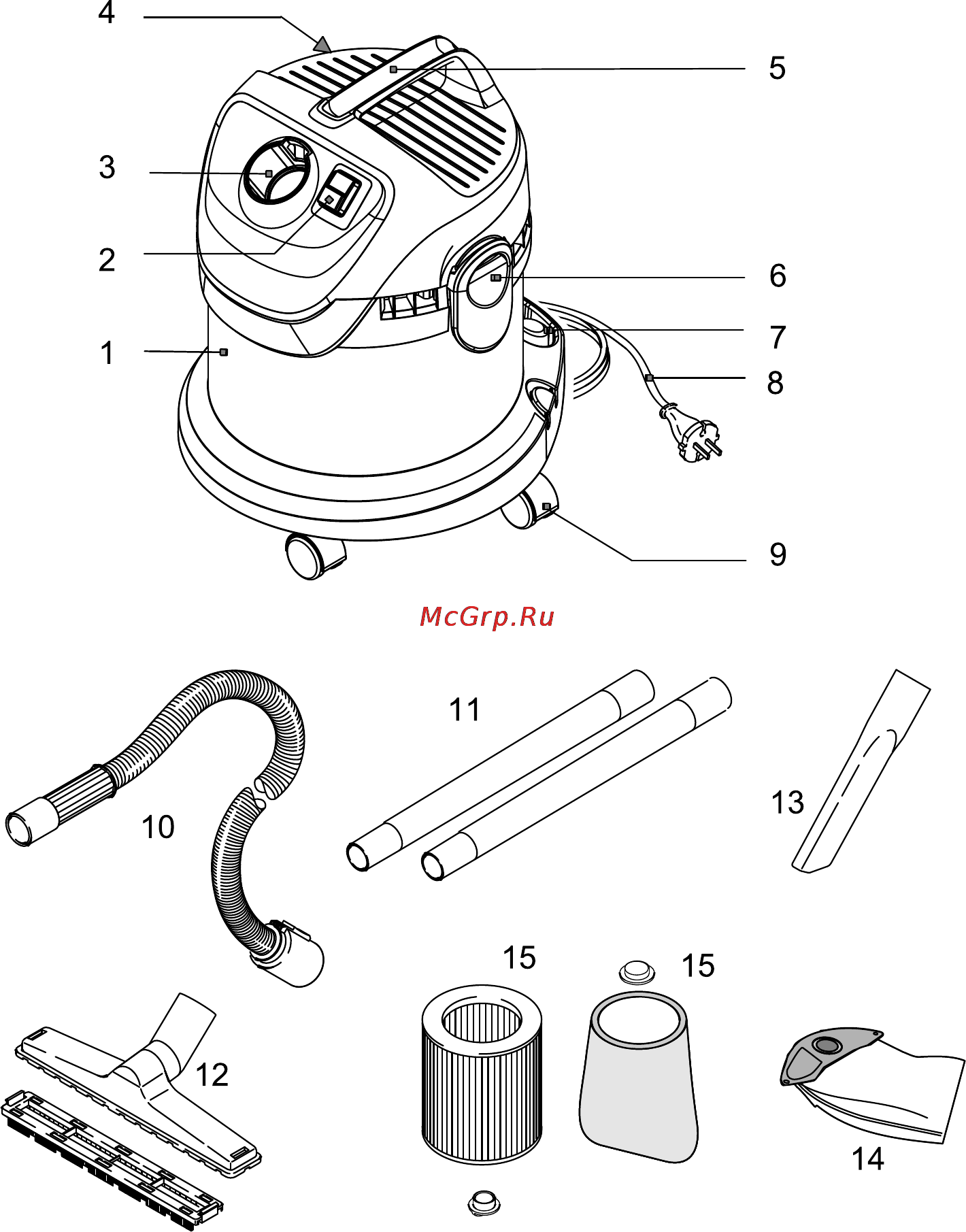 Karcher WD 2.200 Инструкция по эксплуатации онлайн [2/94] 8750
