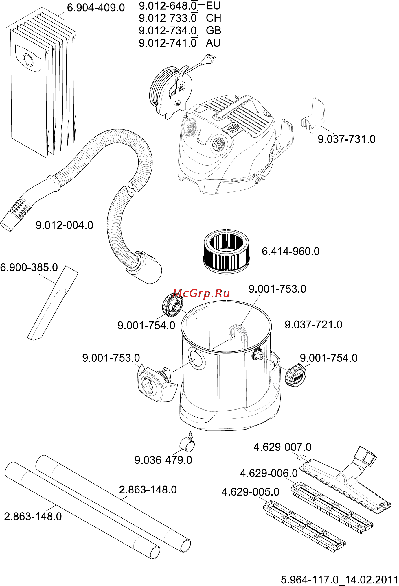 Karcher WD 4.200 Инструкция по эксплуатации онлайн [125/126] 8760