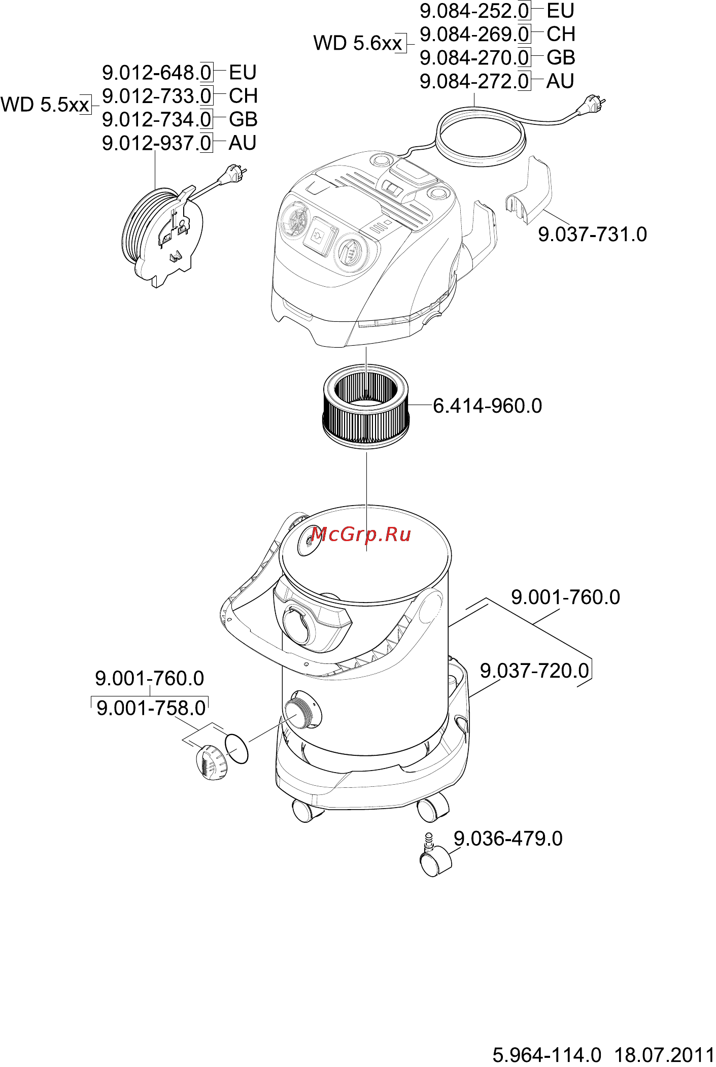 Karcher WD 5.300 Инструкция по эксплуатации онлайн [182/184] 8776
