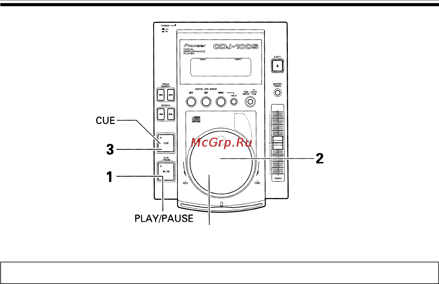 Pioneer CDJ-100S [25/37] Установка поисковой точки