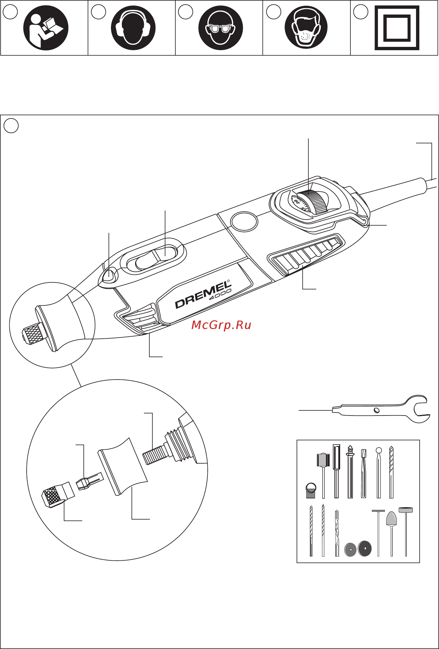 Dremel 4000 F.013.400.0JH Инструкция по эксплуатации онлайн [2/116] 8796