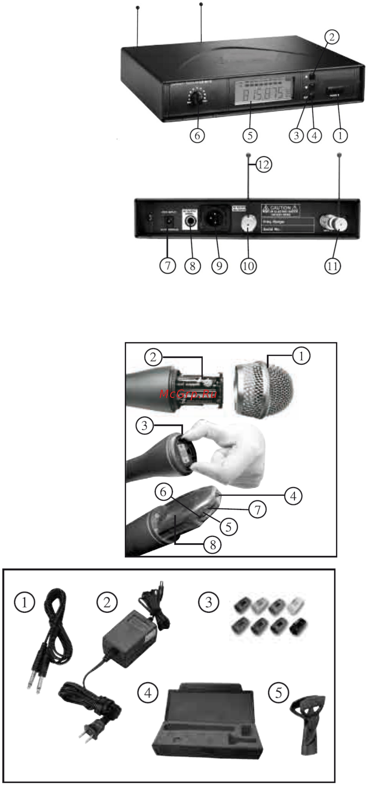 Proaudio WS-811HT-A [5/12] Компоненты и аксессуары