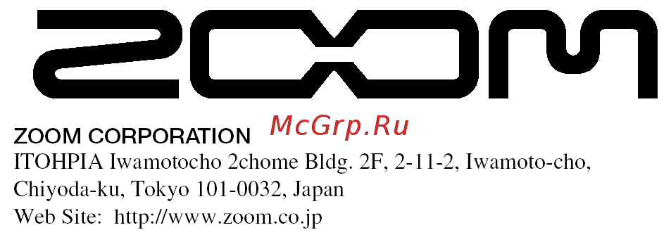 Zoom B1X Инструкция по эксплуатации онлайн [36/36] 9021