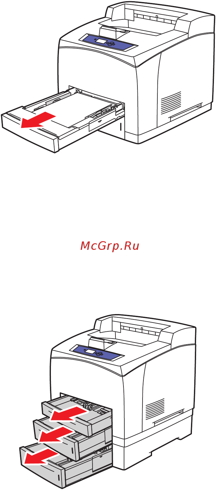 Xerox Phaser 4510 [106/144] Застревание в лотке 1 2 3 или 4