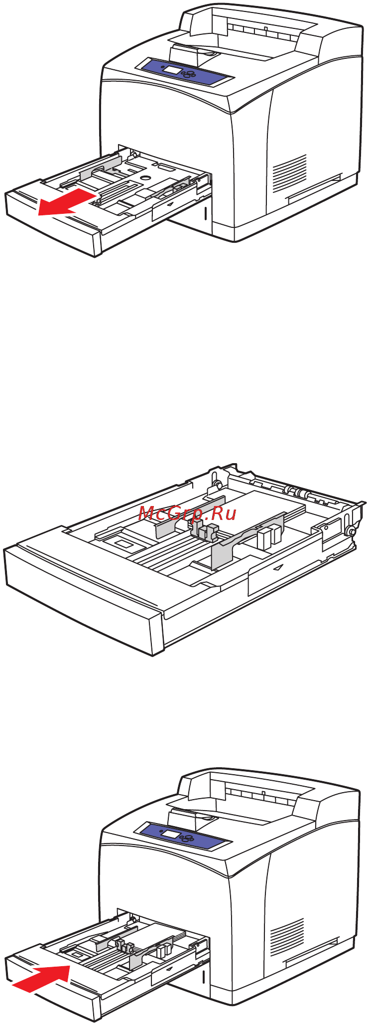 Xerox Phaser 4510 [74/144] Печать на каталожных карточек из лотка 1