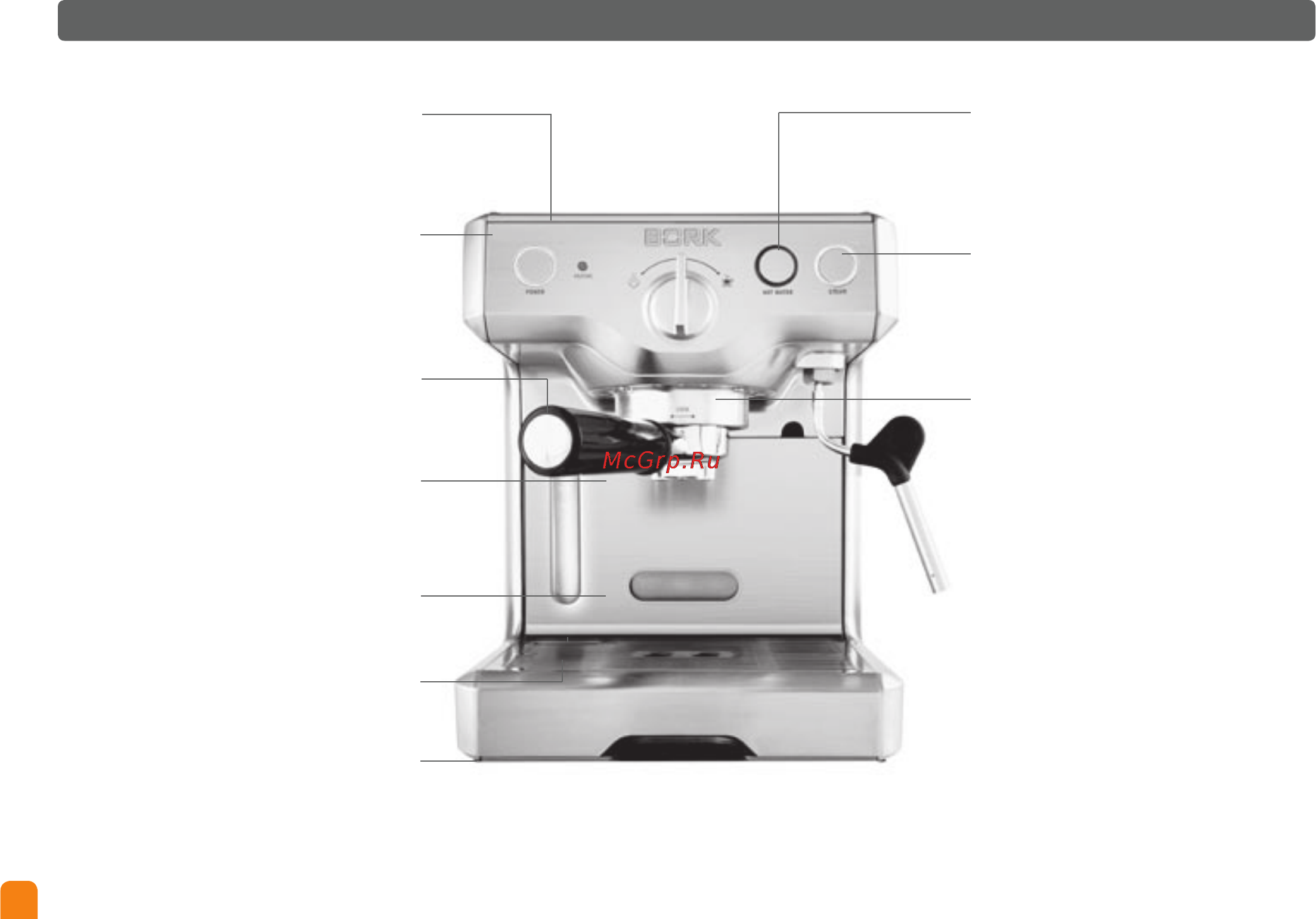 Bork CM EMN 9922 BK [8/40] Знакомство с кофеваркой bork emn 9922 bk