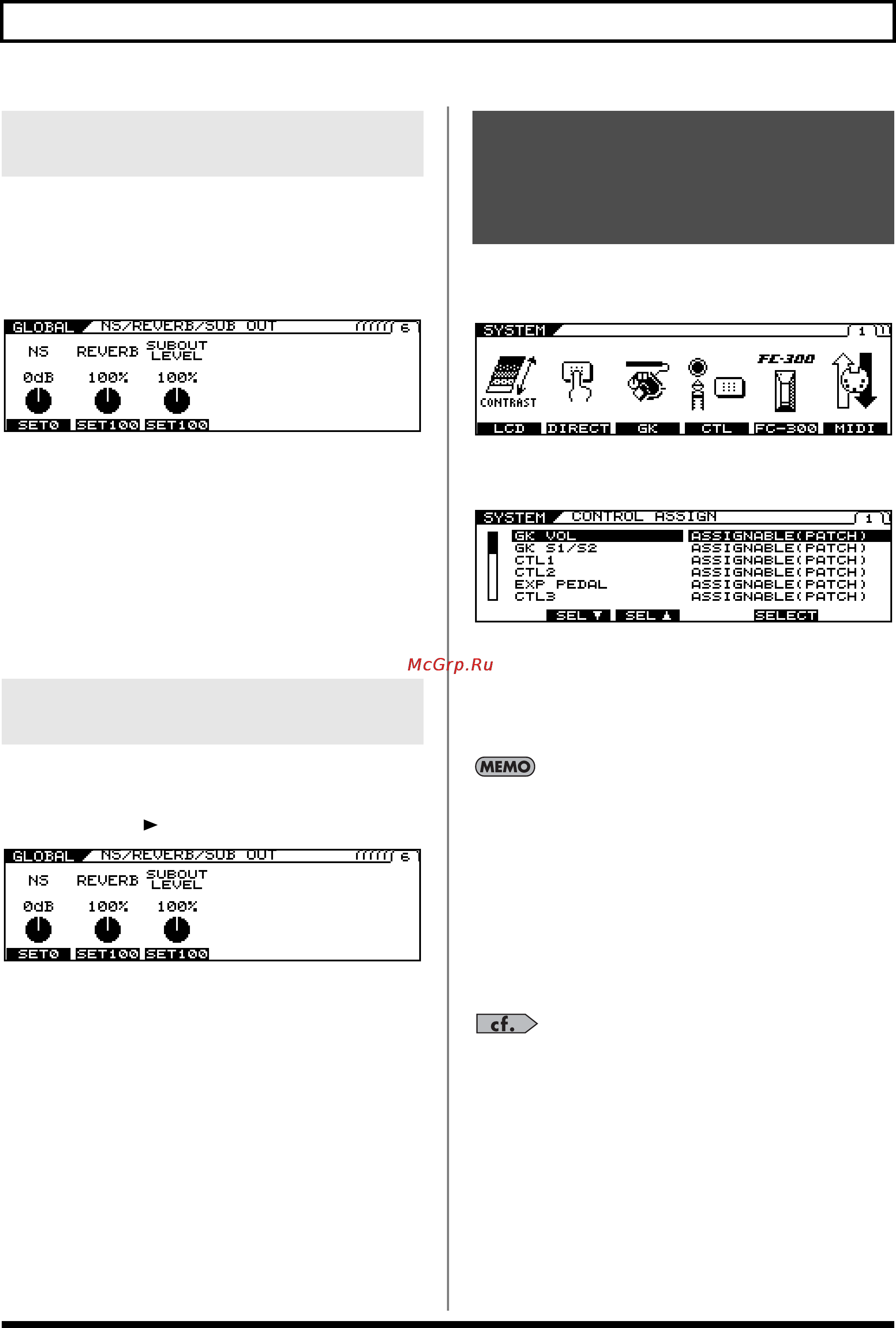 Roland VG-99 [47/191] Setting the sounds output from sub out sub out level