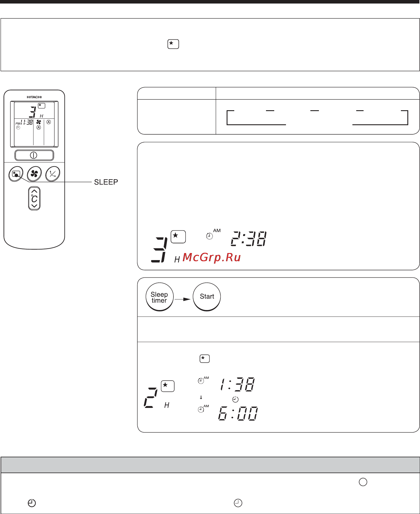 Hitachi RAS-30EH2 / RAC-30EH2 [14/51] How to set the sleep timer