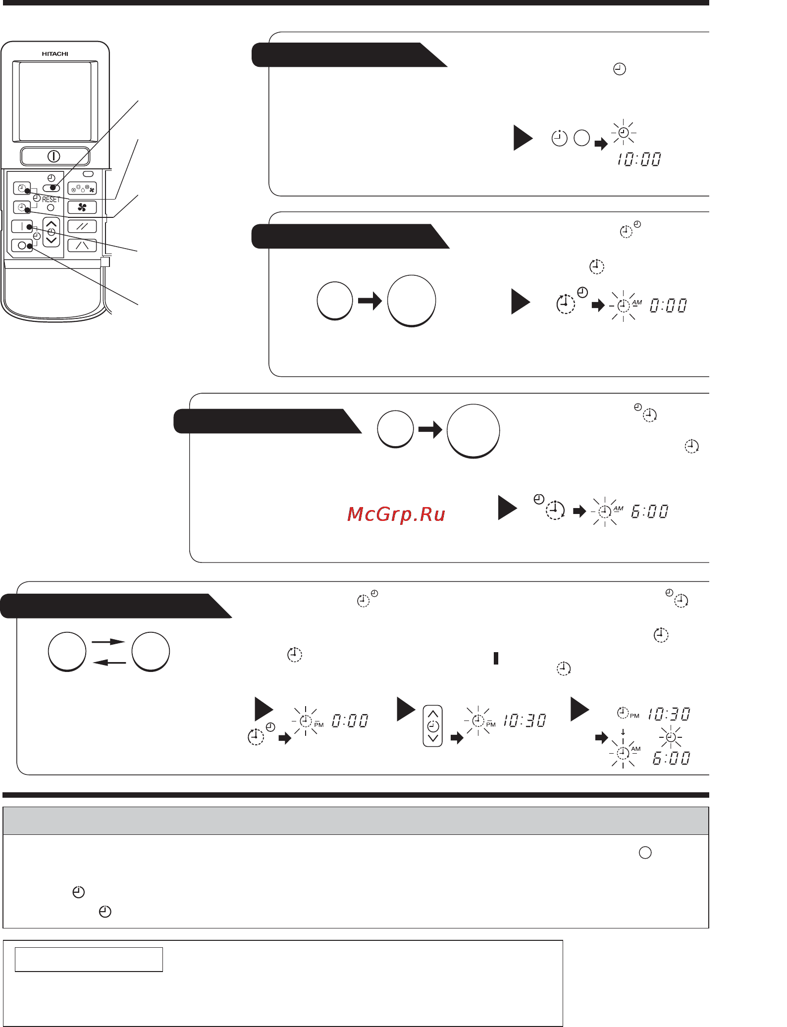 Hitachi RAS-30EH2 / RAC-30EH2 [36/51] Порядок установки таймера