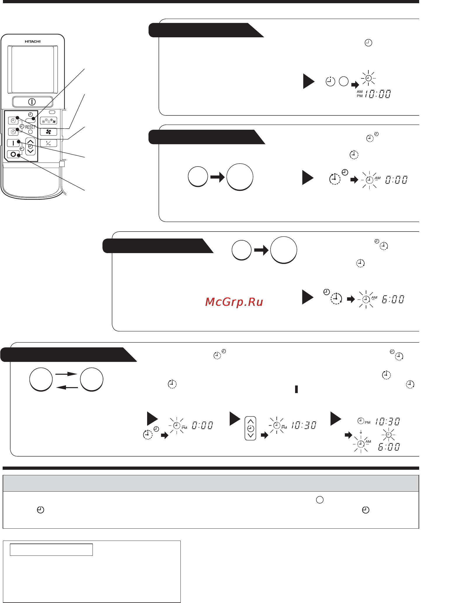 Hitachi RAS-18EH2/RAC-18EH2 [36/51] Порядок установки таймера