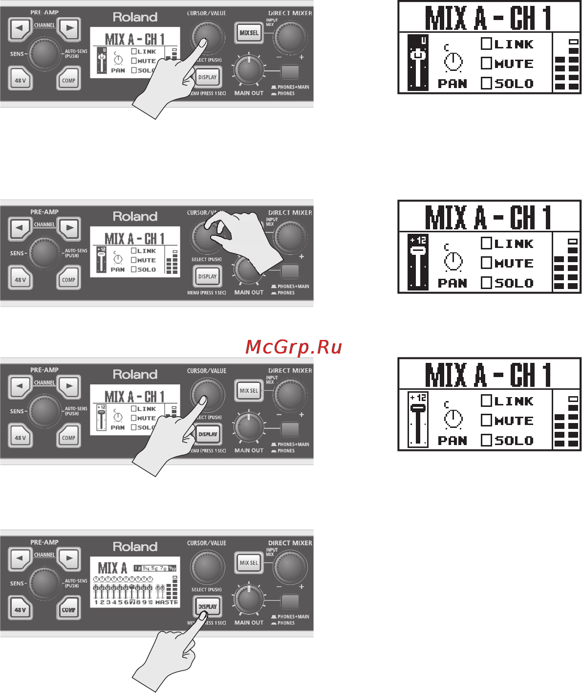 Roland OCTA-CAPTURE UA-1010 [57/98] Mixa ch1